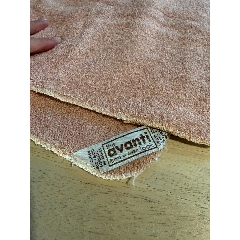 Vintage Dusty Pink Ruffled Lace Towel Set 8 Pc Bath Hand Washcloth Avanti